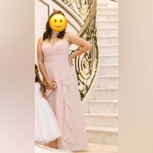 Christina Wu Celebrations Bridesmaid Chiffon Dress Rose Color size 12